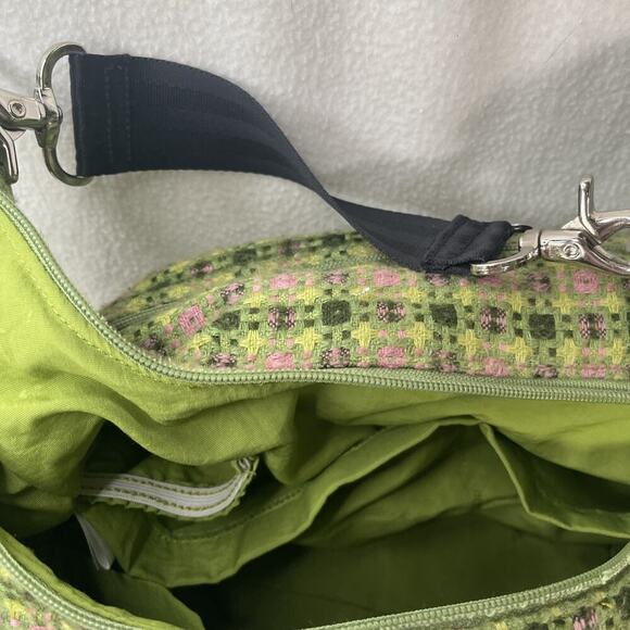 Petunia Pickle Bottom Diaper Bag Green Pink Touring Hobo Tote With Changing Pad! - Picture 8 of 10